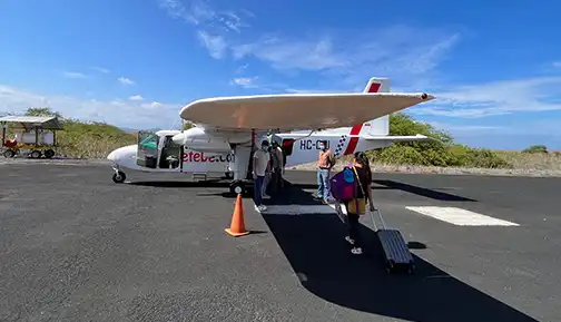 Aircraft used for inter-island flights in Galapagos.